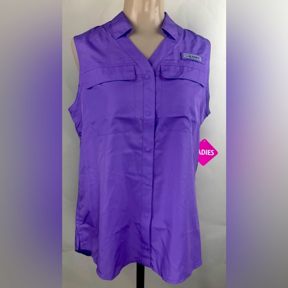 Habit Ladies Pike's Pier SLV/LESS Shirt Solar Fabric Sz Small LIGHT PURPLE NWT - Picture 1 of 11